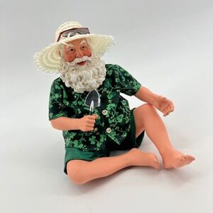Vintage PDL‎ St Patrick's Day Santa Figurine Irish Garden Santa Decor Green